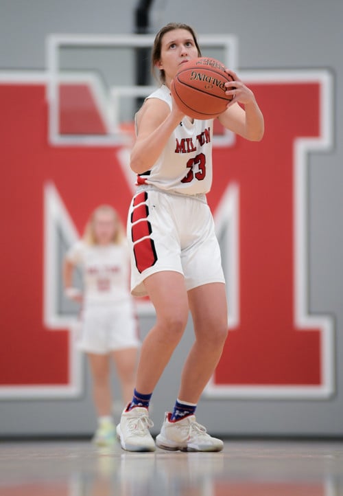 girl going for shot basketball girl going for shot basketball