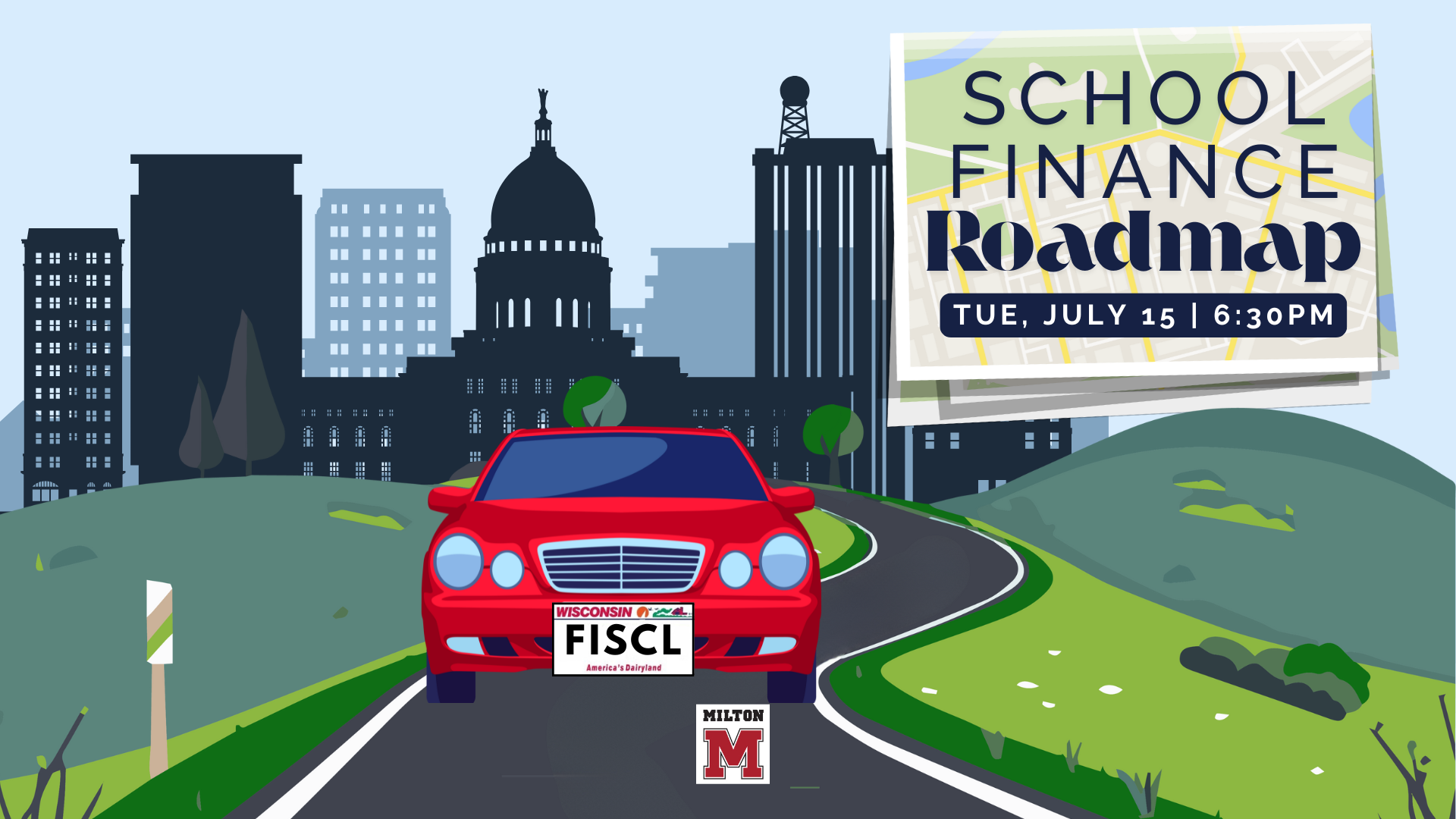 Graphic for the school finance roadmap presentation on July 15